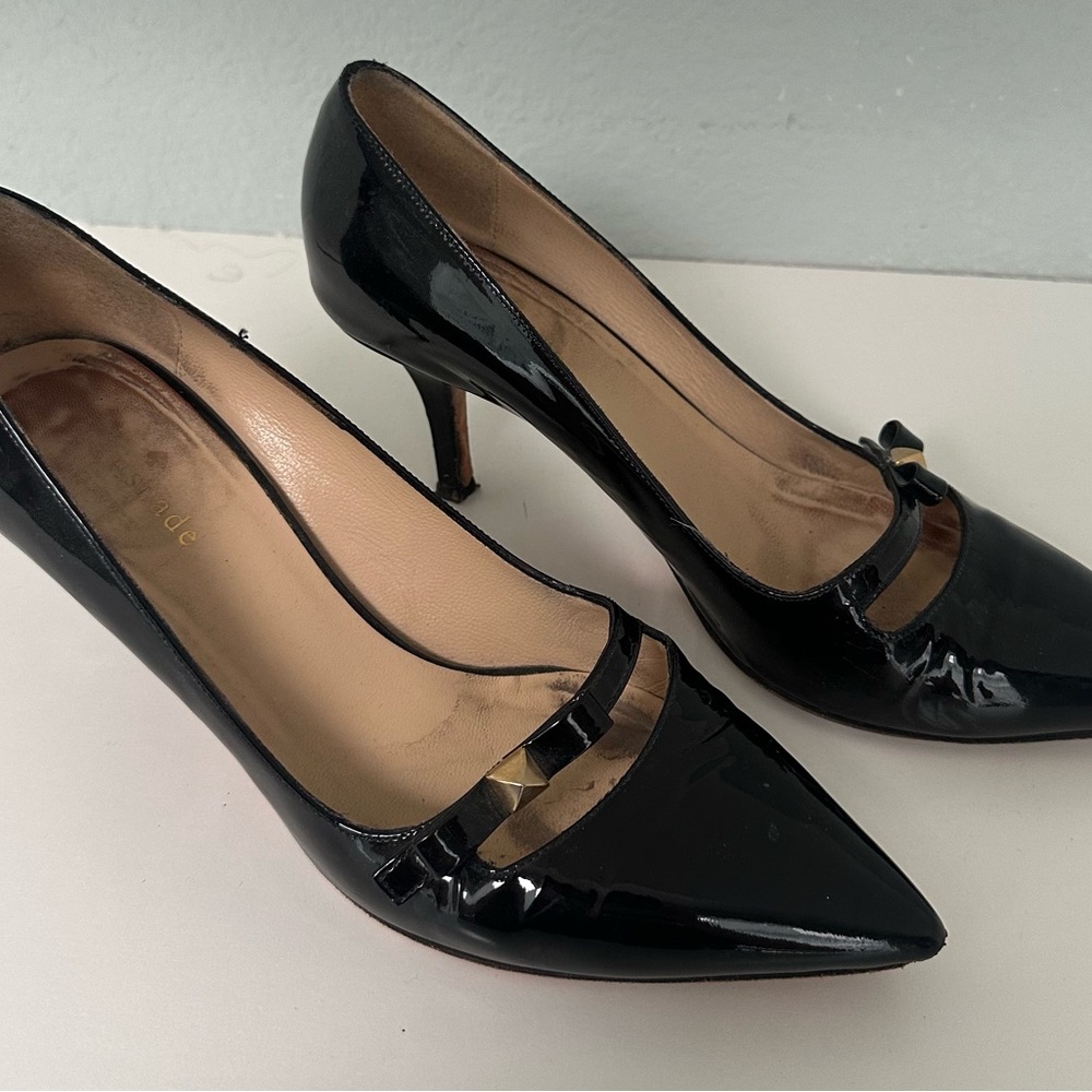 Kate Spade Black Patent Leather Heels - Picture 2 of 4